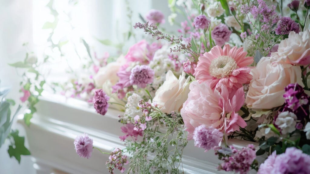 how to plan a celebration of life event​, floral arrangement funeral