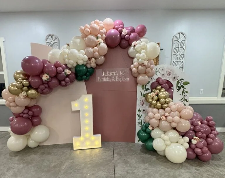 EEC Balloon display first birthday